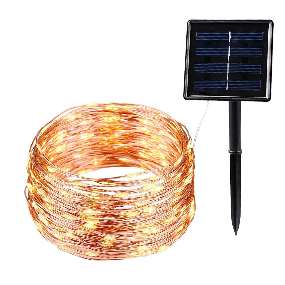 100 LED Copper Led String Solar Light For Christmas