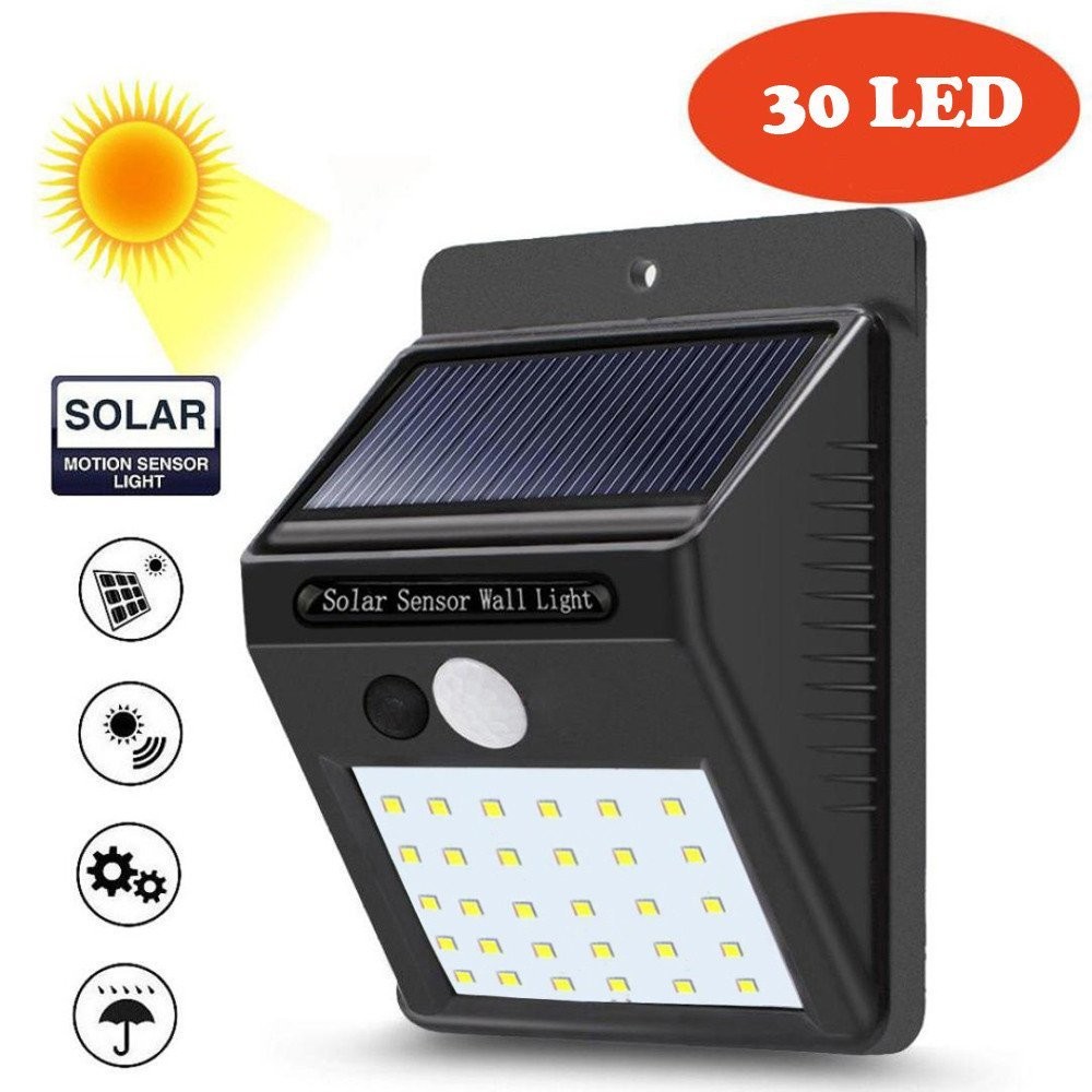 30 LED Motion Sensor Detective Wall Mounted Solar Light