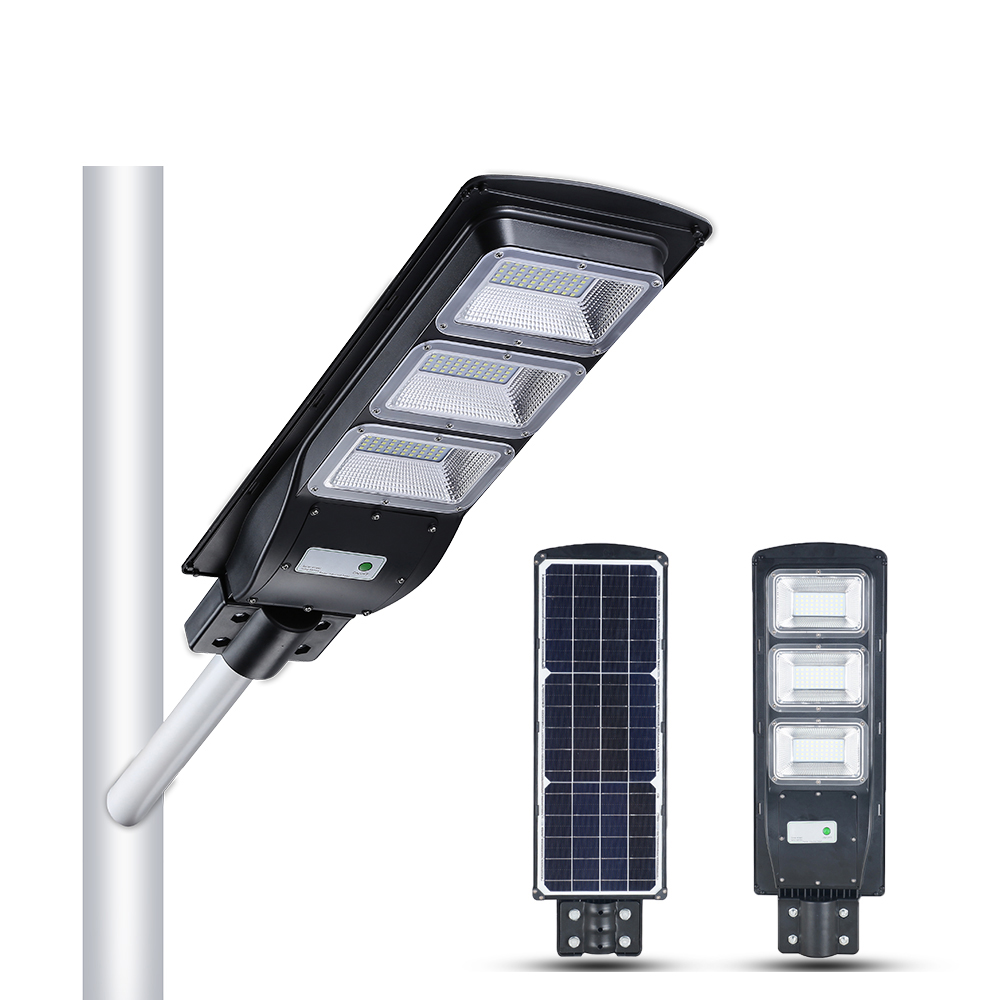 20W 40W 60W Black ABS Solar Street Light With Remote Controller And Pole for rural Lighting Clone