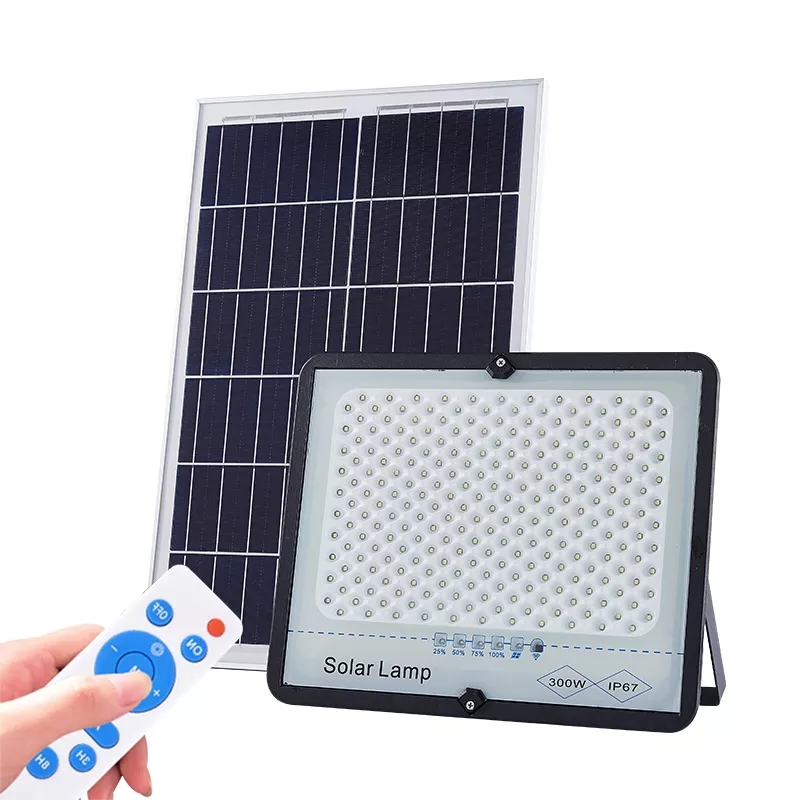 Star Aluminum glass remote solar flood light 50W 100W 200W 300W