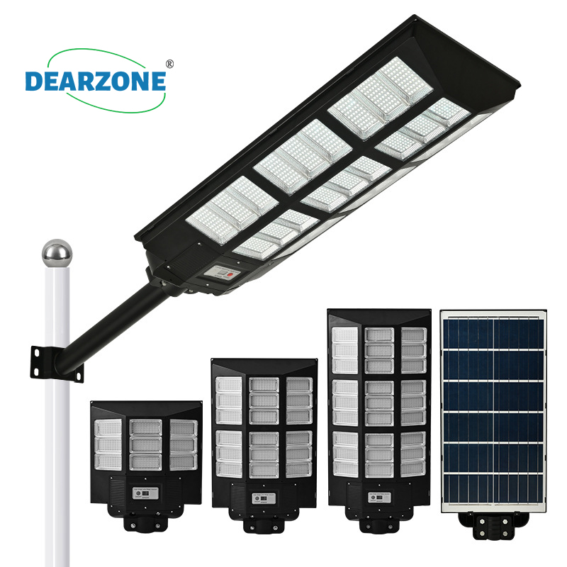 1200 1500 2000W Super Bright Wide Angle Solar Street Light Outdoor with Motion Sensor for Parking Lot Yard Garden Patio Stadium