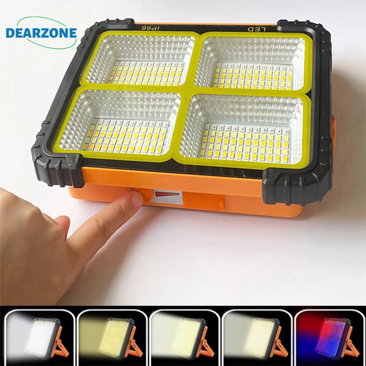 Portable All In One Commercial Cell Solar LED Flood Light