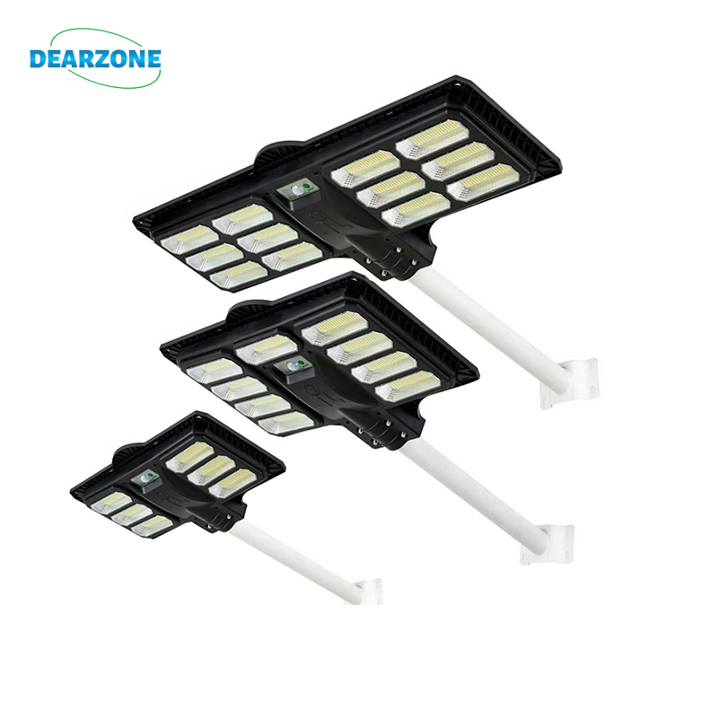Dearzone High Brightness Outdoor Ip65 Waterproof ABS 600w 900w 1200w Integrated All In One Led Solar Street Light