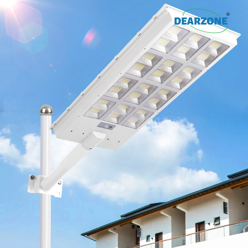 Commercial Public Induction Post Light 2000W All In One LED Solar Street Light with bracket